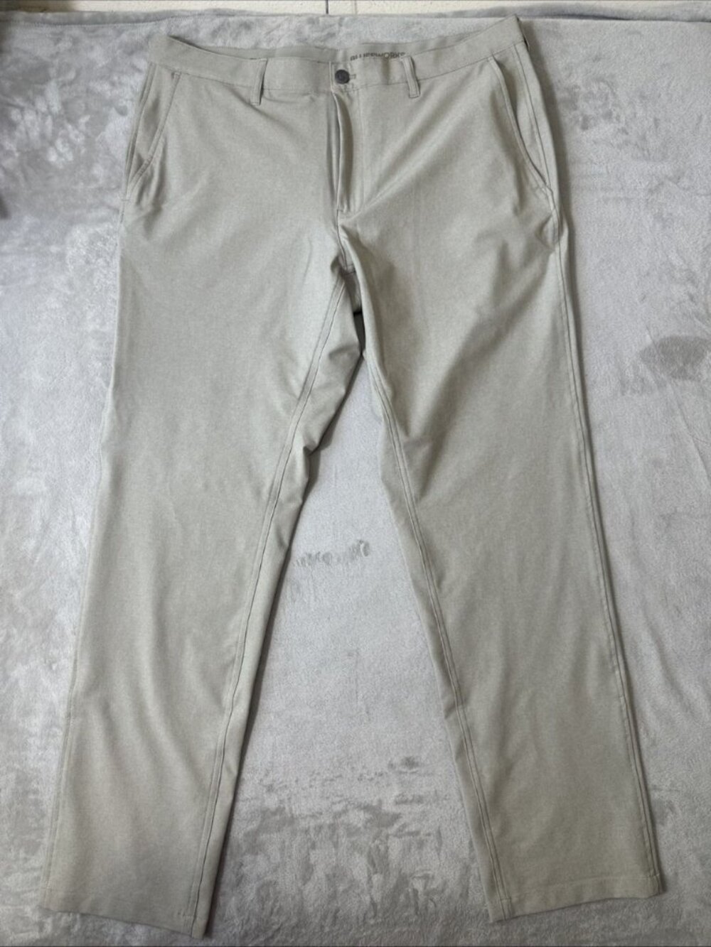 Bluffworks Envoy lightweight travel pants khaki stretch regular fit mens 38x34